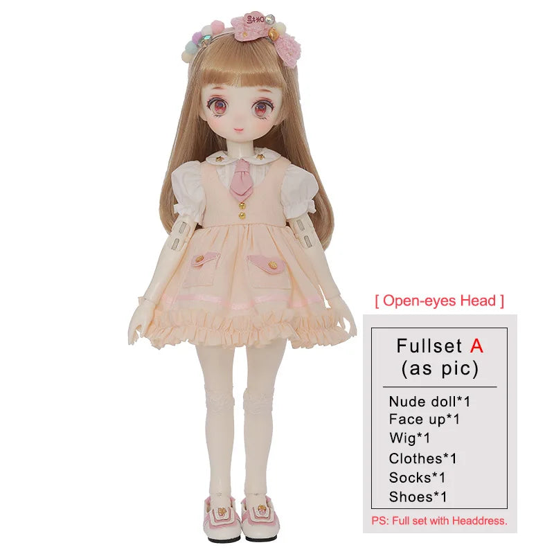 Shuga Fairy 1/6 BJD Doll Tiny Resin Dolls Full Set Ball Jointed Doll Elf Ears Toys Surprise Gift for Children Anime Figure