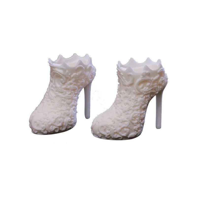 BJD Shoes 1/4 Bjd Dolls High Heeled Suction Foot Fashion Carved Shoes BJD Accessories 1/4 Minifee Girl Body Bjd Doll Shoes