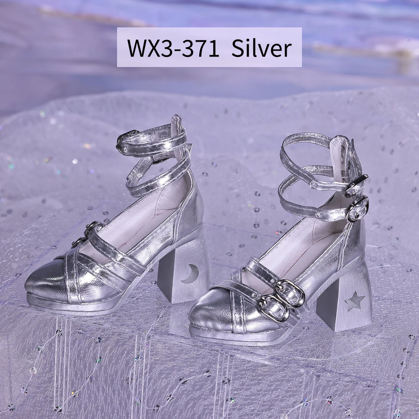 BJD Shoes Hollow High Heels for 1/3 Roselle BJD Doll Toy Platform Heels Black Pink Colors Shoes Dolls Accessories
