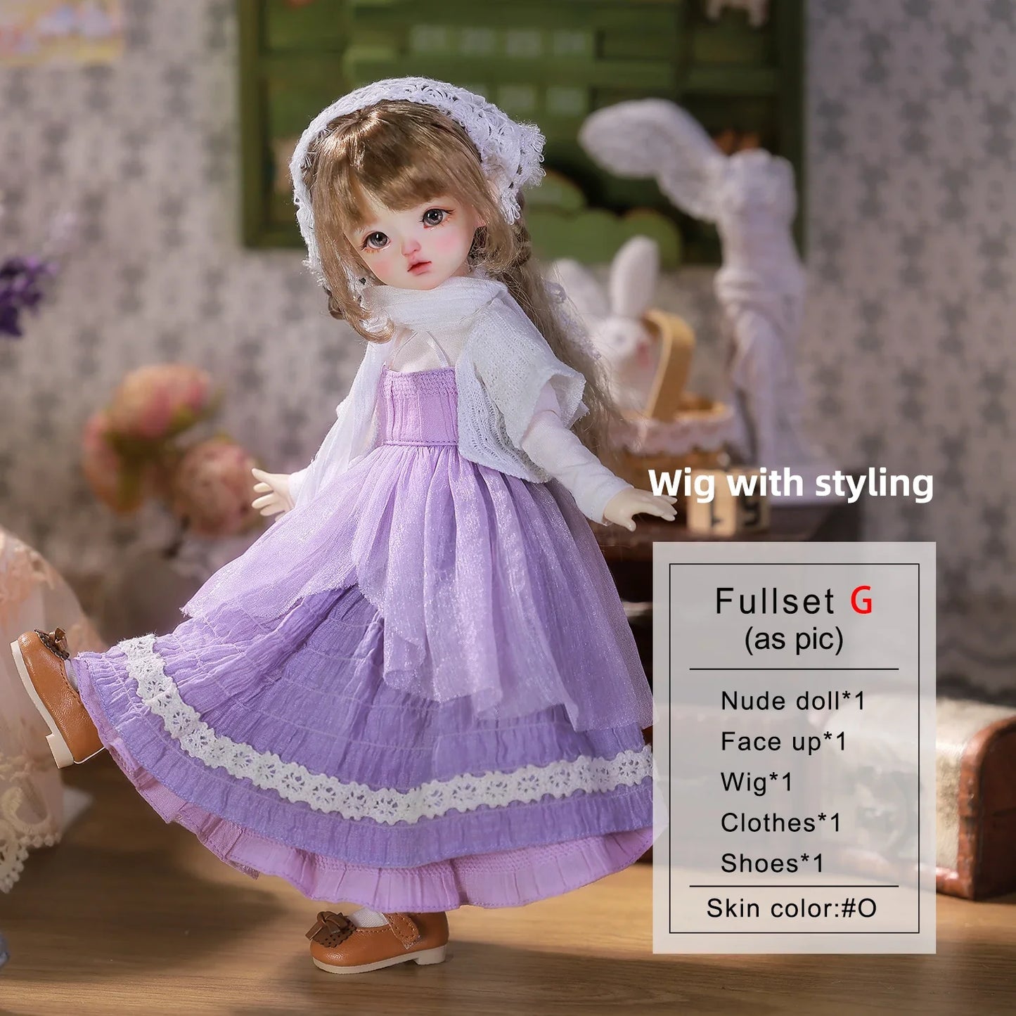 Damita G 1/6 Bjd Doll Sweet Young Girl The Forest Estate Toys Purple Baker High Quality ShugaFairy Full Set