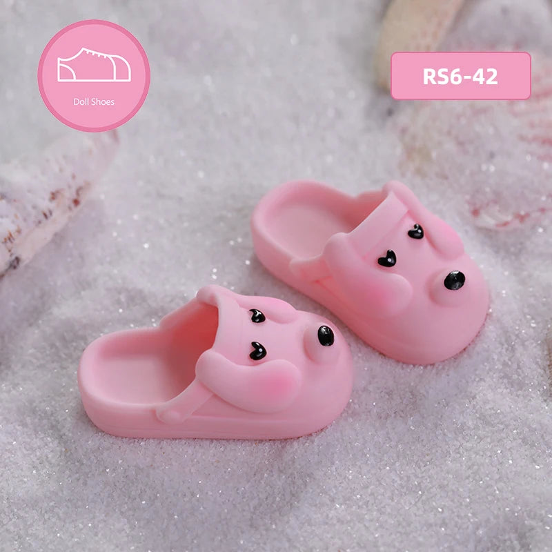 BJD Shoes 1/6 Bady about 4.4cm Pink Sky Bluebright Yellow Fresh Green Optional Doll Accessories