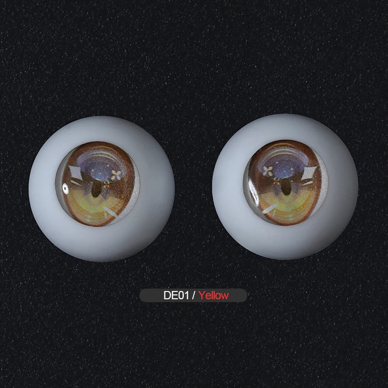 BJD Cartoon Resin Eyeball DE01DE02 14/20/22/30mm for BJD eyes Anime Figure Dolls Accessories For Kids DIY toys dropshipping 2020