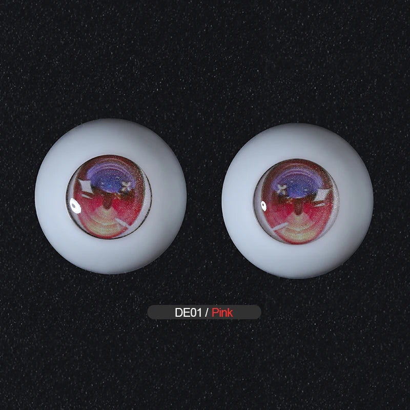 BJD Cartoon Resin Eyeball DE01DE02 14/20/22/30mm for BJD eyes Anime Figure Dolls Accessories For Kids DIY toys dropshipping 2020
