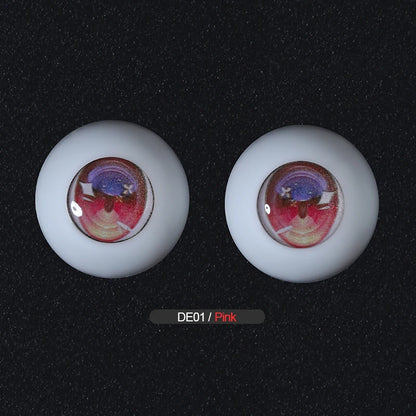 BJD Cartoon Resin Eyeball DE01DE02 14/20/22/30mm for BJD eyes Anime Figure Dolls Accessories For Kids DIY toys dropshipping 2020