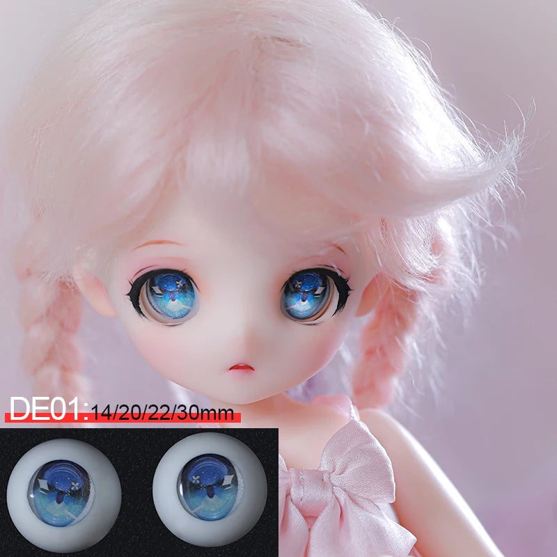 BJD Cartoon Resin Eyeball DE01DE02 14/20/22/30mm for BJD eyes Anime Figure Dolls Accessories For Kids DIY toys dropshipping 2020