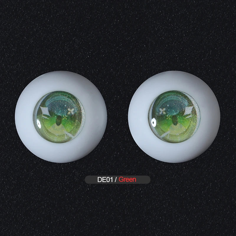 BJD Cartoon Resin Eyeball DE01DE02 14/20/22/30mm for BJD eyes Anime Figure Dolls Accessories For Kids DIY toys dropshipping 2020