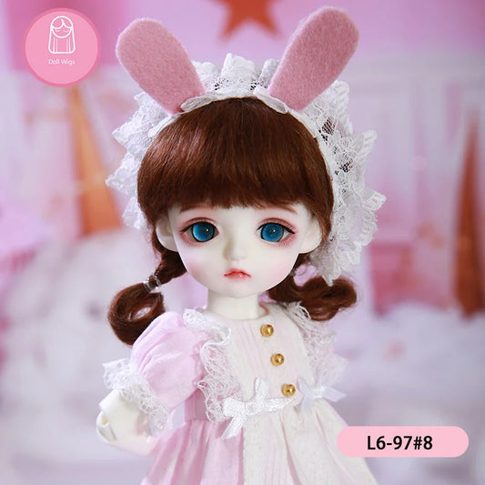 ‌1/6 BJD SD Doll Wig - 16-17cm High-Temperature Synthetic Fiber Short Straight Hair | Multiple Colors | DIY Gift & Accessories‌
