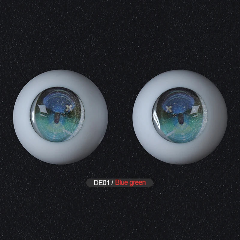 BJD Cartoon Resin Eyeball DE01DE02 14/20/22/30mm for BJD eyes Anime Figure Dolls Accessories For Kids DIY toys dropshipping 2020