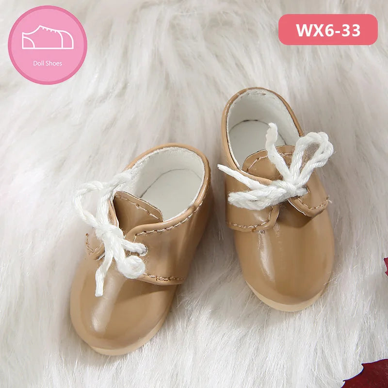 Free Shipping BJD Shoes 1/6 Leather Black Khaki For YOSD BJD Dolls WX6-33 Length 4.6cm width 2cm WX6-40 blue Doll Accessories