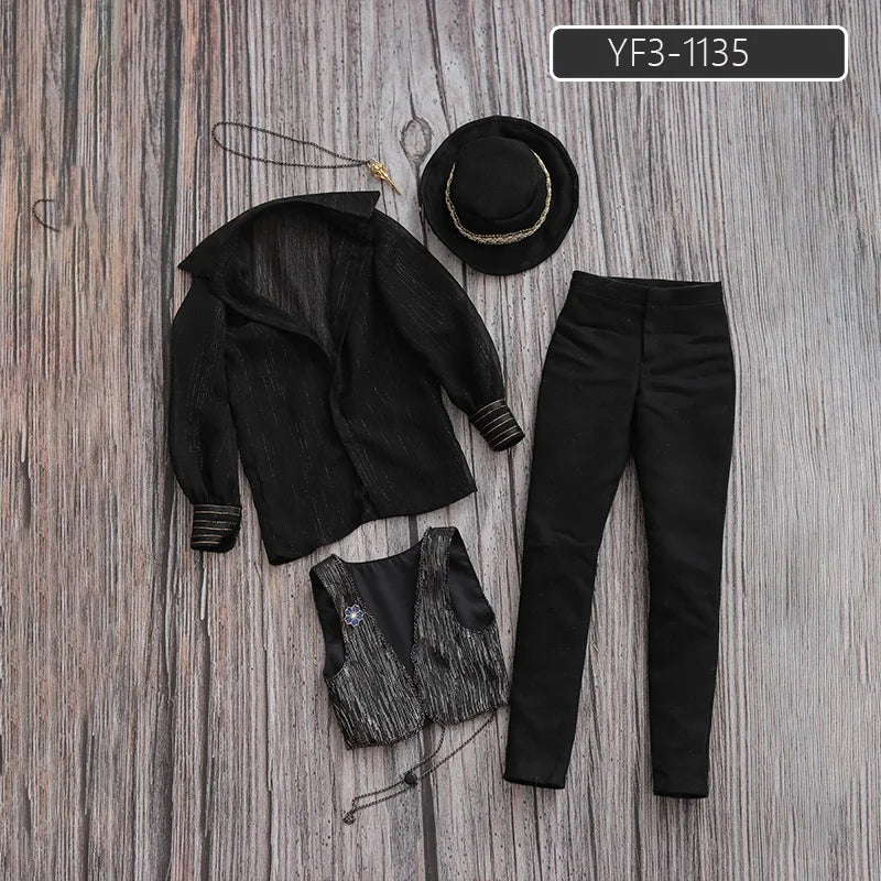 BJD Clothes 1/3 Yunus Male Body Martin Fici Roderich Black Punk Blues Rock Roll Realistic Art Toys Doll Accessories Blondie LLT