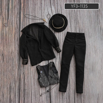 BJD Clothes 1/3 Yunus Male Body Martin Fici Roderich Black Punk Blues Rock Roll Realistic Art Toys Doll Accessories Blondie LLT