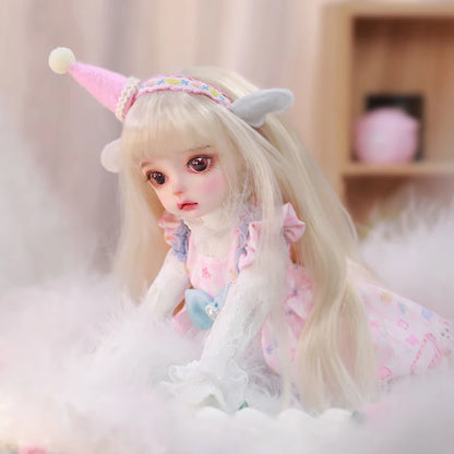 BJD Doll Nitta 1/6 Dolls Beautiful Dress Fullset Resin Toys for Kids Surprise Gifts for Girls Boys 26cm Dolls