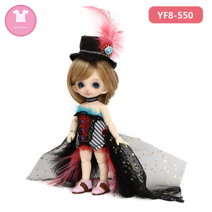 BJD SD Doll Clothes 1/8 Sdcustom-made Plaid Skirt  Princess Style For Lati Yosd Body YF8 to 6 Doll Accessories