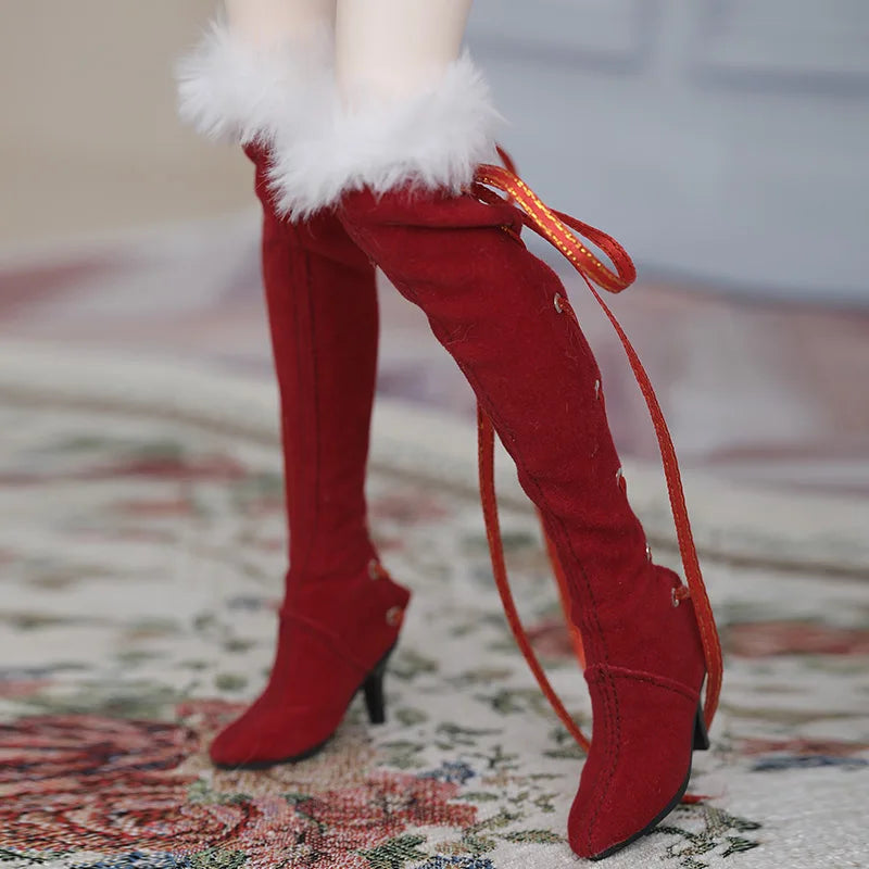 Shin 1/4 BJD Shoes LDS Cai Girl Clothes MSD Size BJD Shoes Doll Accessories for Female Body Xmas Outfit