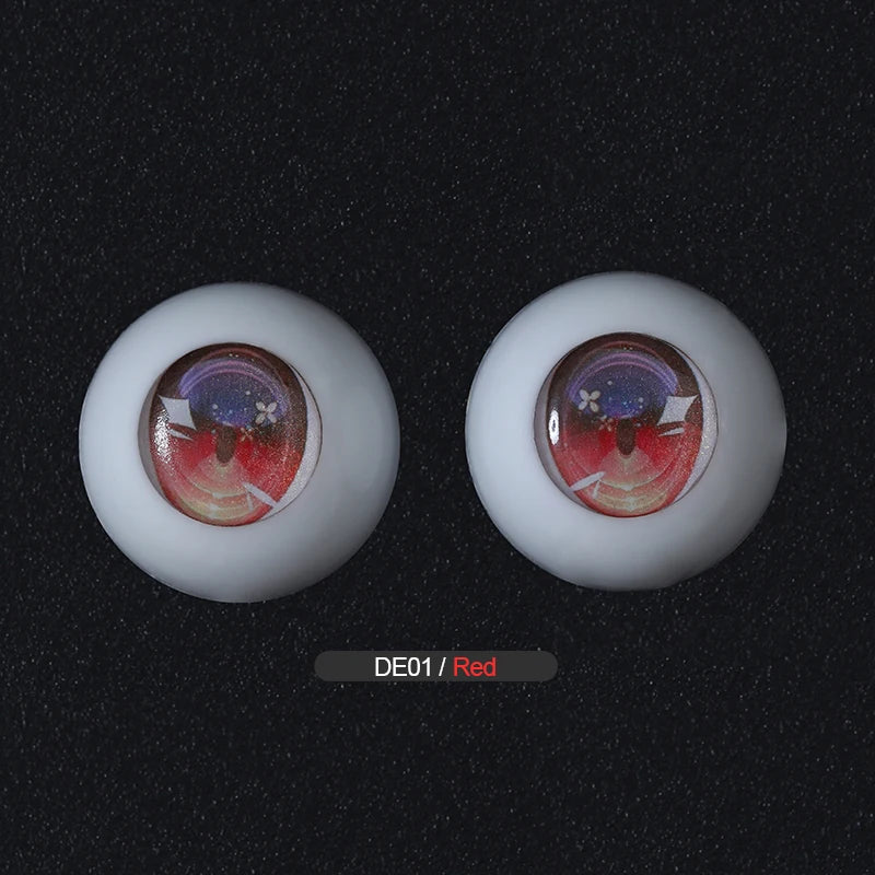 BJD Cartoon Resin Eyeball DE01DE02 14/20/22/30mm for BJD eyes Anime Figure Dolls Accessories For Kids DIY toys dropshipping 2020