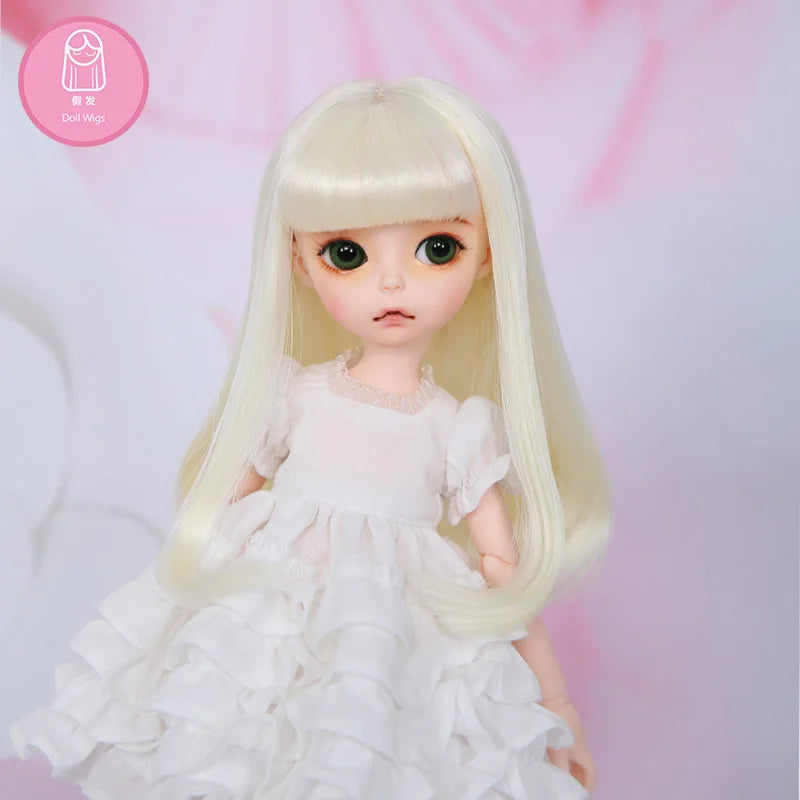 Wig For Doll BJD shinee LutsbjdlHoney Delf size 5-6 inch 1/6 high-temperature Straight Wig Doll BJD Lovely Wig in beauty  L06C