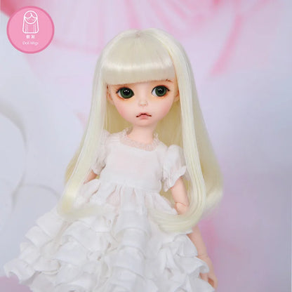 Wig For Doll BJD shinee LutsbjdlHoney Delf size 5-6 inch 1/6 high-temperature Straight Wig Doll BJD Lovely Wig in beauty  L06C