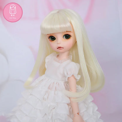 Wig For Doll BJD shinee LutsbjdlHoney Delf size 5-6 inch 1/6 high-temperature Straight Wig Doll BJD Lovely Wig in beauty  L06C