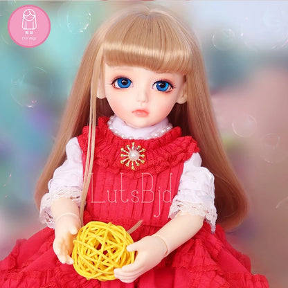 Wig For Doll BJD shinee LutsbjdlHoney Delf size 5-6 inch 1/6 high-temperature Straight Wig Doll BJD Lovely Wig in beauty  L06C