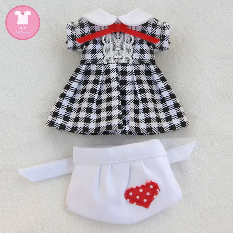 BJD SD Doll Clothes 1/8 Sdcustom-made Plaid Skirt  Princess Style For Lati Yosd Body YF8 to 6 Doll Accessories