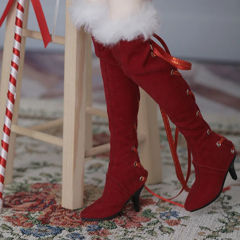 Shin 1/4 BJD Shoes LDS Cai Girl Clothes MSD Size BJD Shoes Doll Accessories for Female Body Xmas Outfit