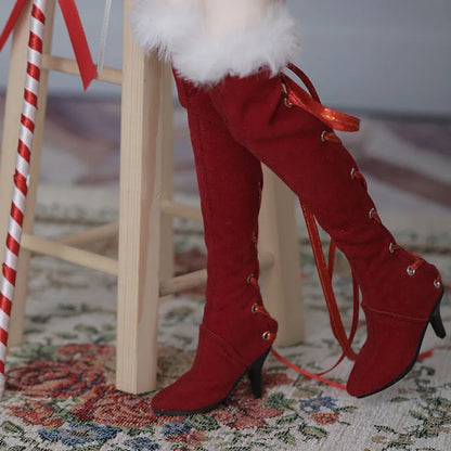Shin 1/4 BJD Shoes LDS Cai Girl Clothes MSD Size BJD Shoes Doll Accessories for Female Body Xmas Outfit
