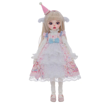 BJD Doll Nitta 1/6 Dolls Beautiful Dress Fullset Resin Toys for Kids Surprise Gifts for Girls Boys 26cm Dolls