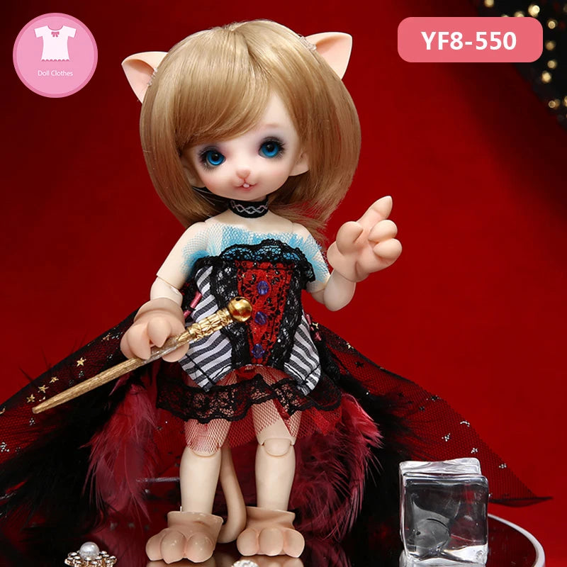 BJD SD Doll Clothes 1/8 Sdcustom-made Plaid Skirt  Princess Style For Lati Yosd Body YF8 to 6 Doll Accessories