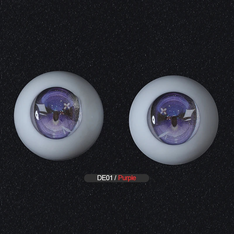 BJD Cartoon Resin Eyeball DE01DE02 14/20/22/30mm for BJD eyes Anime Figure Dolls Accessories For Kids DIY toys dropshipping 2020