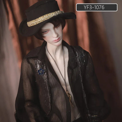 BJD Clothes 1/3 Yunus Male Body Martin Fici Roderich Black Punk Blues Rock Roll Realistic Art Toys Doll Accessories Blondie LLT