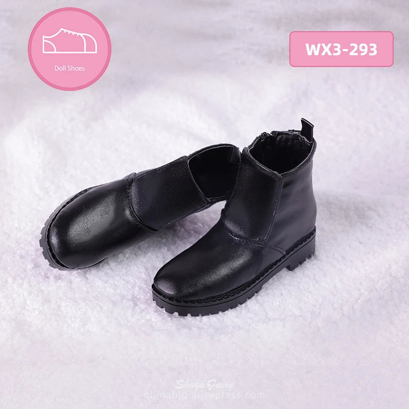 Bjd Shoes 1/3 Suitable Yunus Body 10.2cm  Fashionable Doll Of High-tops Patent Leather Shoes Pu Material Doll Accessories