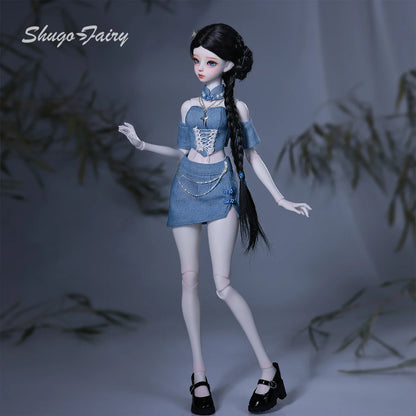 ShugaFairy Faina E 1/4 Handmade BJD - Wuxia Lolita Disciple Full Set Y2K Martial Arts Sister Collectible Poseable Doll