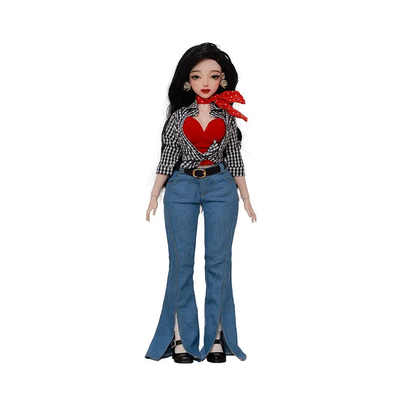 Bjd Doll 1/4 Rosetti Retro Hong Kong Female Style Joan Body Big Chest Resin Ball Jointed Dolls Toy for Girls Fullset Shugafairy
