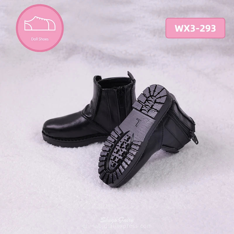 Bjd Shoes 1/3 Suitable Yunus Body 10.2cm  Fashionable Doll Of High-tops Patent Leather Shoes Pu Material Doll Accessories