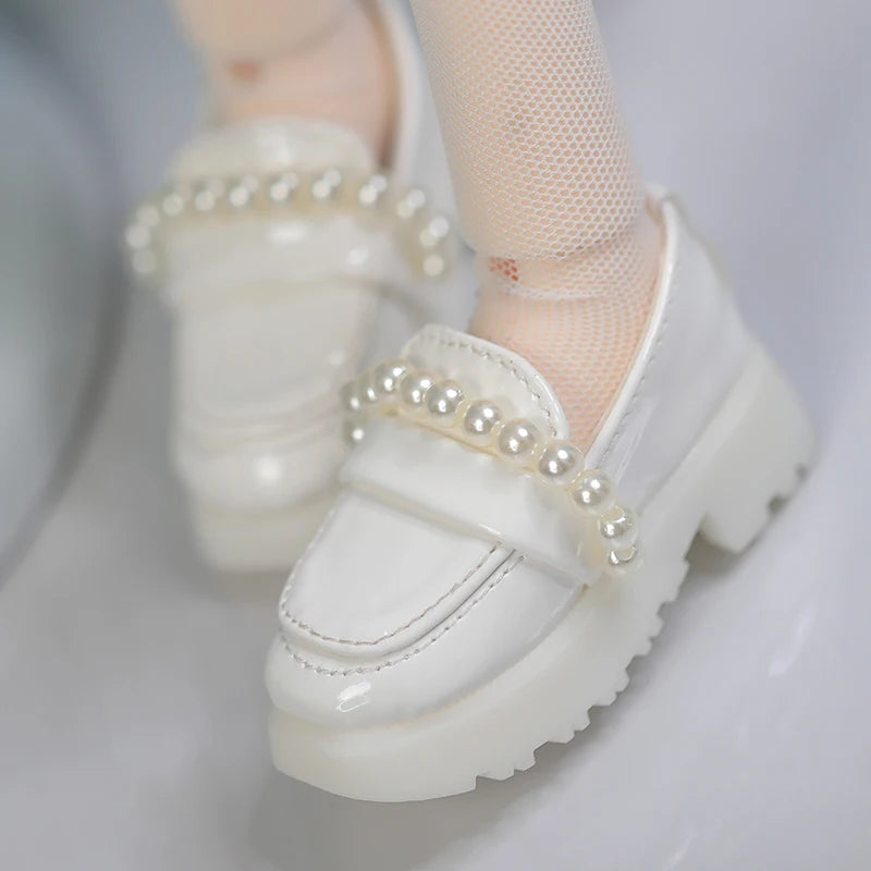 BJD Shoes 1/4 Poetry body About 7.0cm White Elegant and stylish pearl shoes Doll Accessories