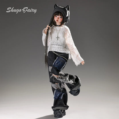 Lena F Bjd Doll 1/4 Bariy Body Lazy Pure Modern Street Daily Outfit Toys Korean Cool Music Producer Resin Shugafairy Full Set
