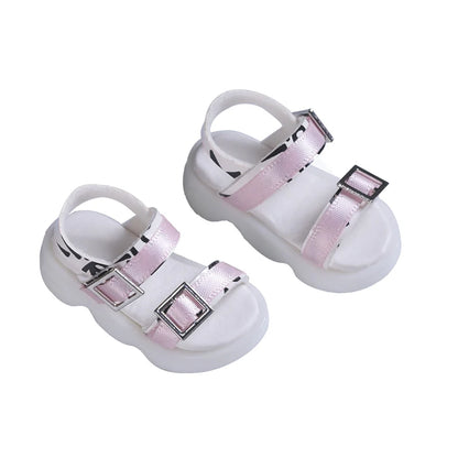 BJD Shoes 1/6 Yosd Body 5.3cm Casual Sandals White Base Pink Embellishment Doll Accessories