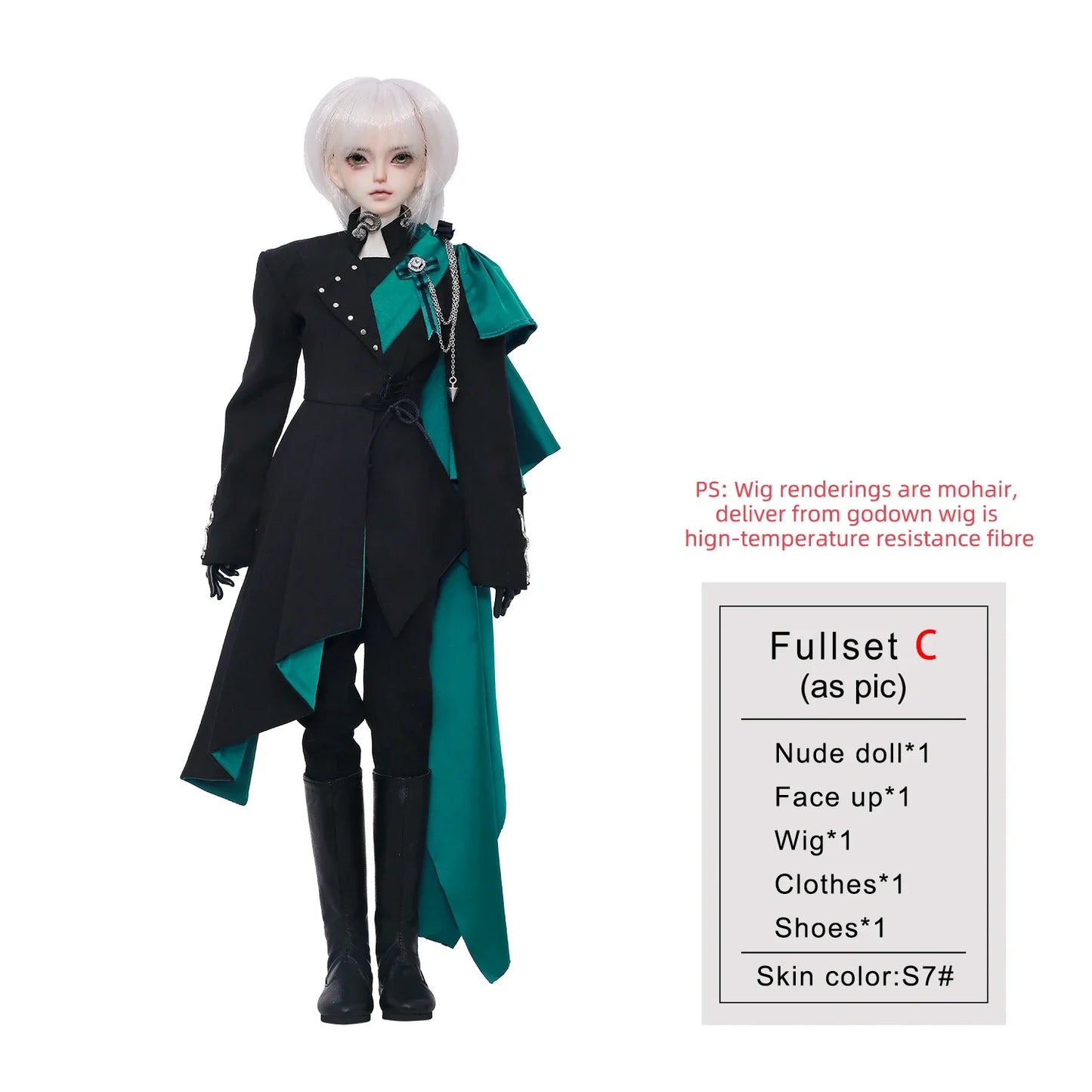 Shugafairy Julia C 1/4 BJD Gothic Swordsman Prince - Obsidian Knight Cool Lolita Nobility Full Set Collector's Edition