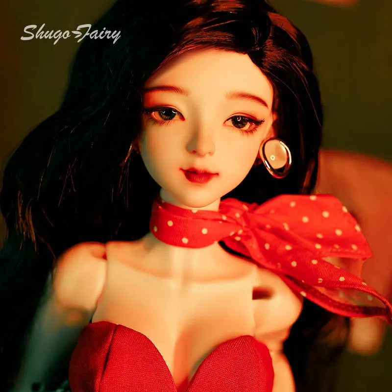 Bjd Doll 1/4 Rosetti Retro Hong Kong Female Style Joan Body Big Chest Resin Ball Jointed Dolls Toy for Girls Fullset Shugafairy