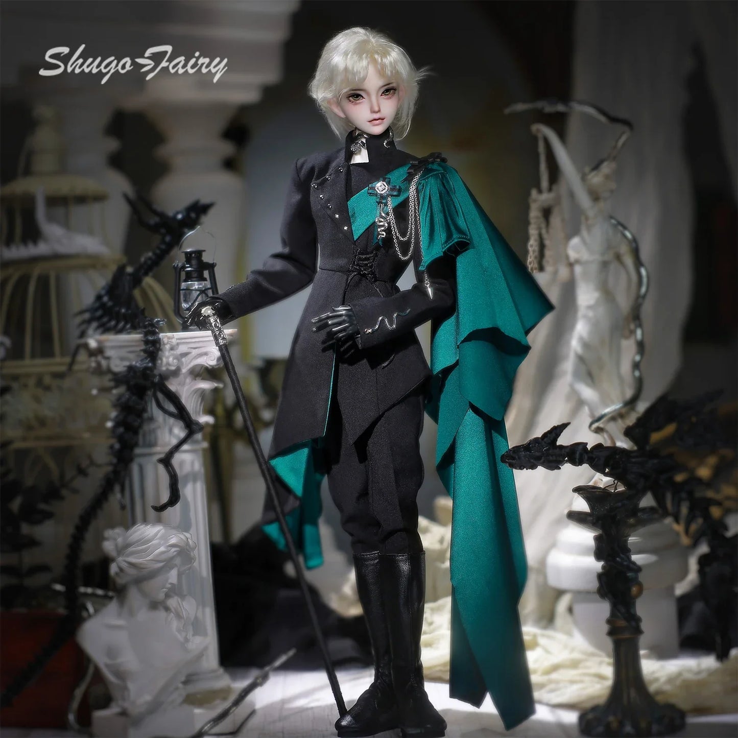 Shugafairy Julia C 1/4 BJD Gothic Swordsman Prince - Obsidian Knight Cool Lolita Nobility Full Set Collector's Edition