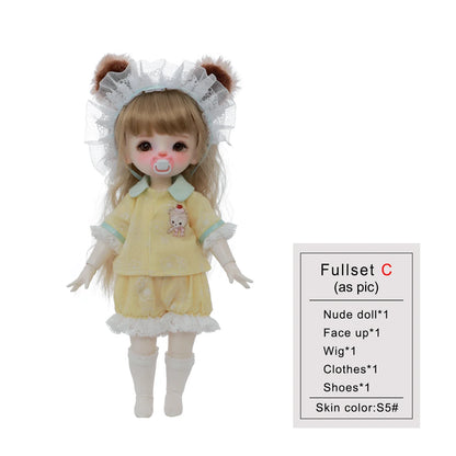 May C BJD - Adorable 1/6 Anime Baby Doll | Pacifier & Poseable Full Set