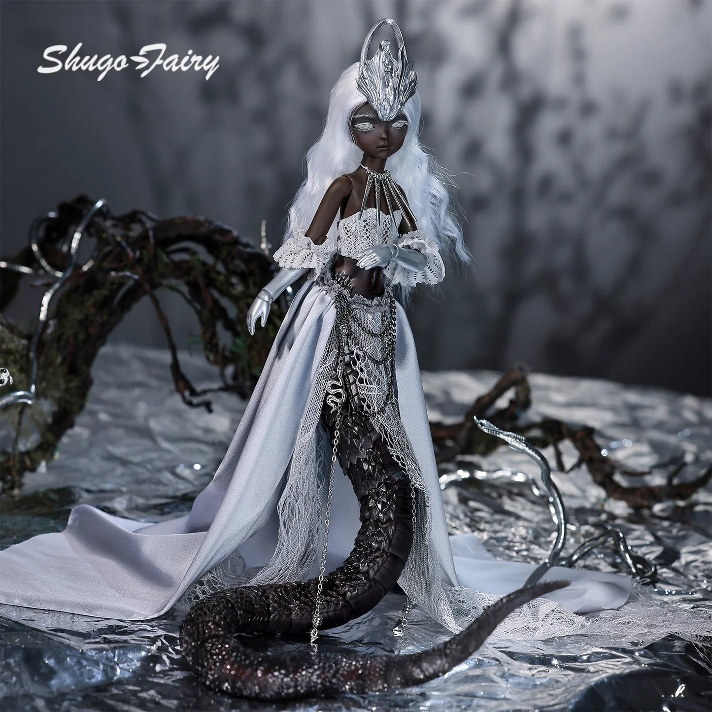 Virelai C Anime Bjd Doll 1/6 FullSet Half-monster Long Scaly Tail Shugafairy Original Bjd Articulated Dolls Tengshe Full Set