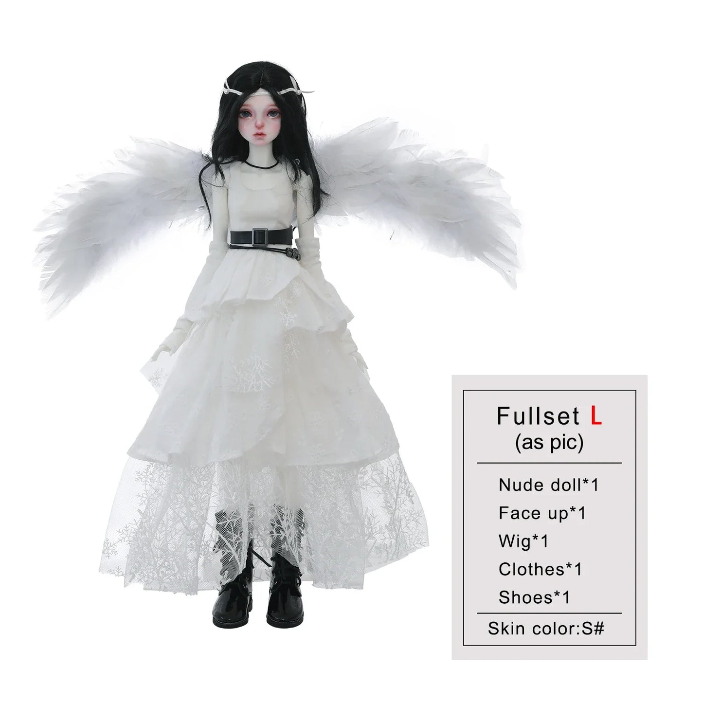 BJD Doll 1/4 Punk Rock Angel Gothic Doll Resin BJD Figures Shugafairy Celia L Full Set Collectible Doll Articulated Dolls