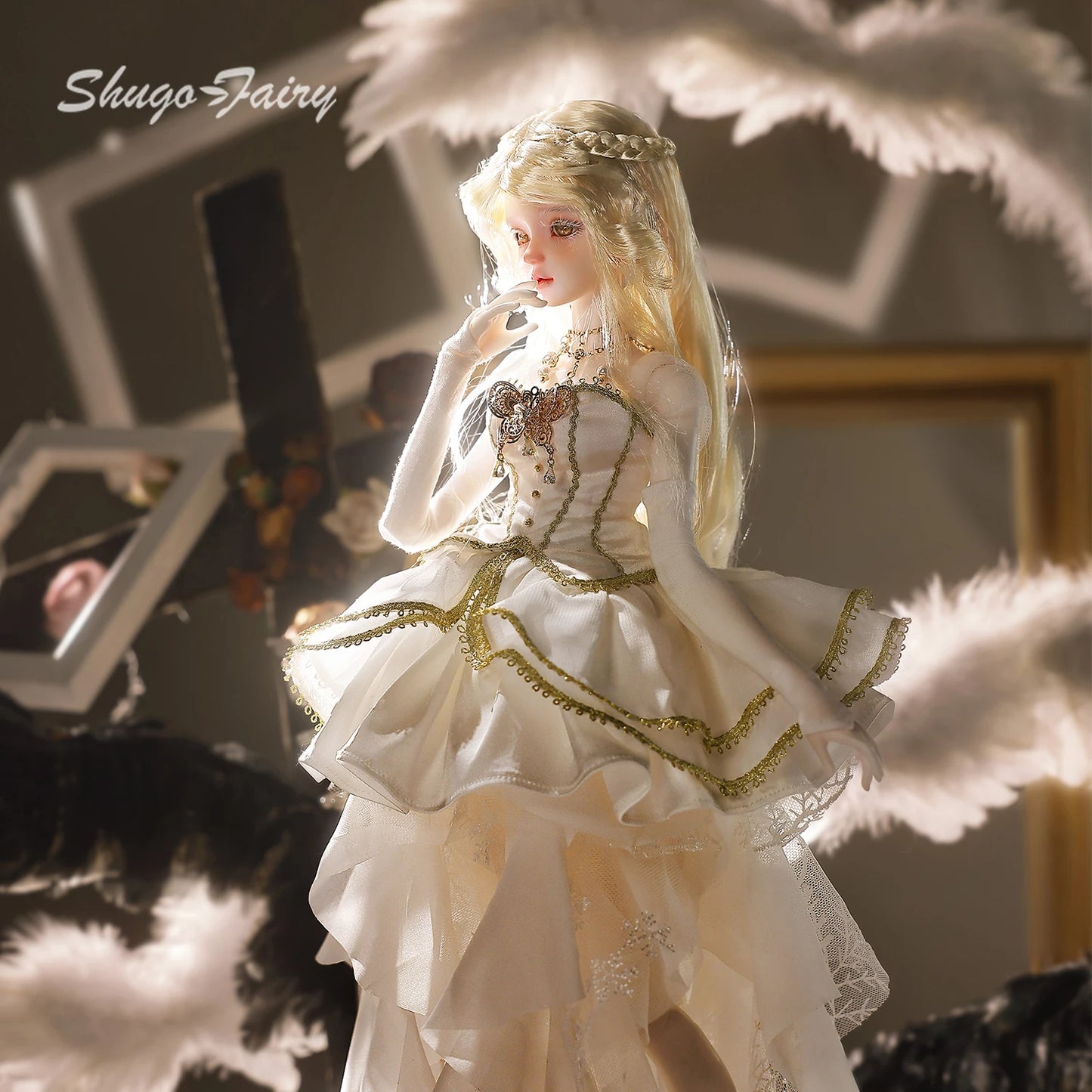 Shugafairy QY A/B 1/4 Celestial Oracle BJD Dolls Removable Magnetic Wings & Ears - Divine Envoy Full Set