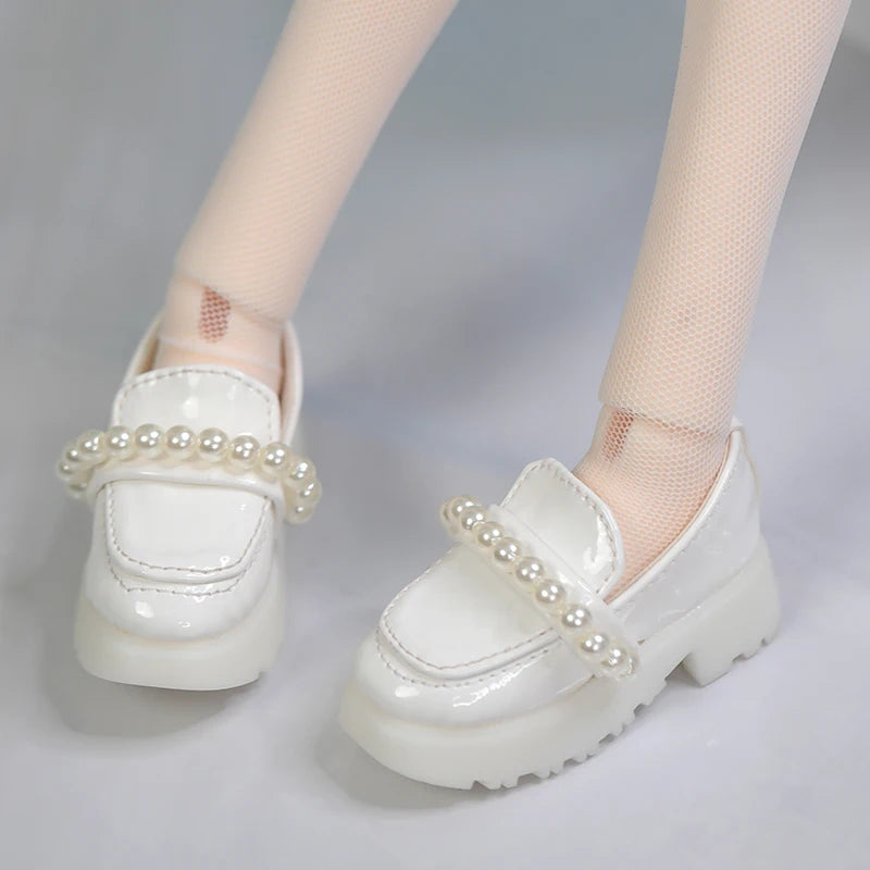BJD Shoes 1/4 Poetry body About 7.0cm White Elegant and stylish pearl shoes Doll Accessories