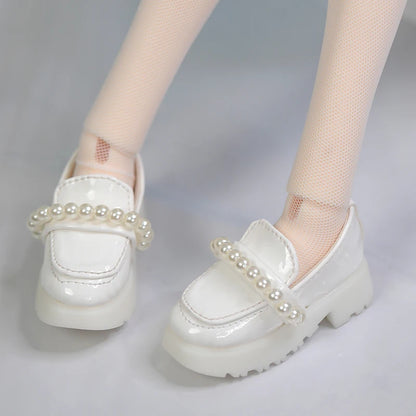 BJD Shoes 1/4 Poetry body About 7.0cm White Elegant and stylish pearl shoes Doll Accessories