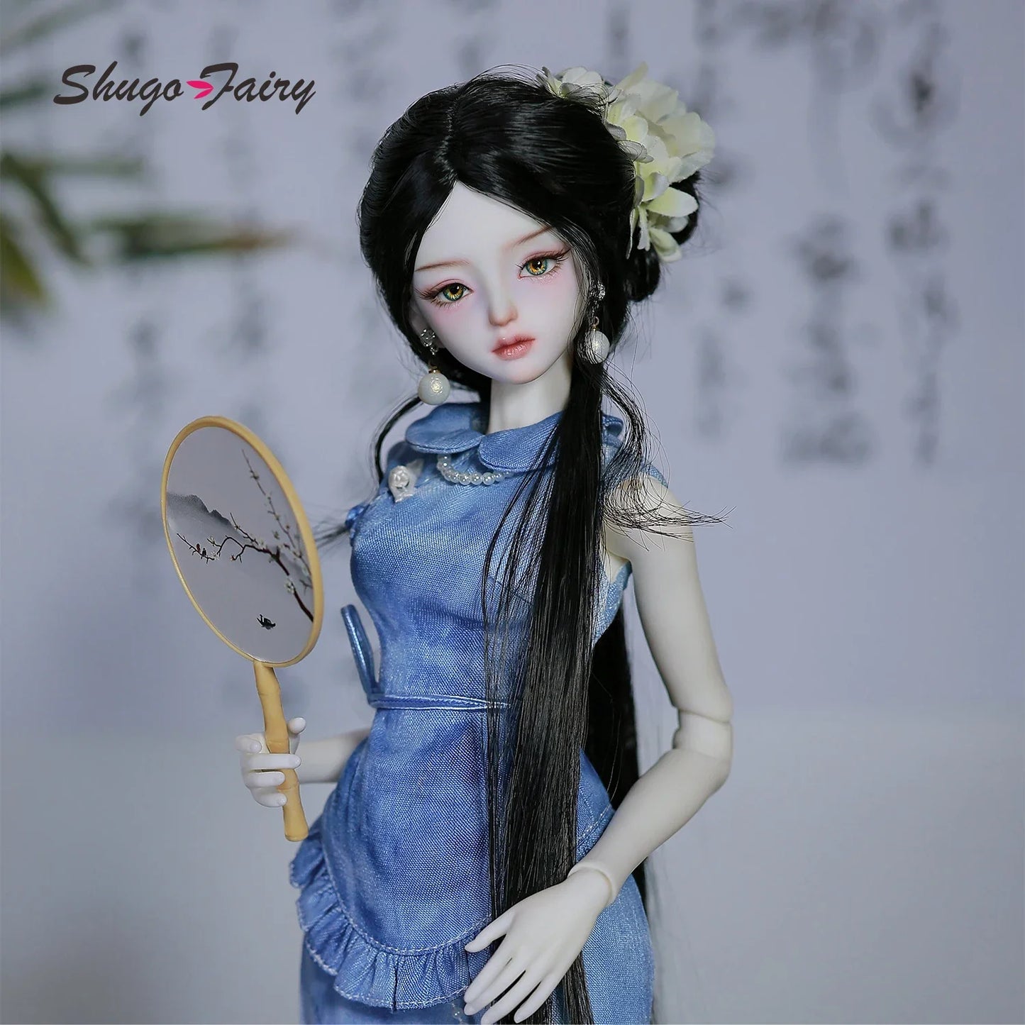 ShugaFairy Sophia A 1/4 BJD - Frost Scholar Resin Figure Neo-Chinese Silk Cheongsam with Mermaid Skirt Full Set Collectible