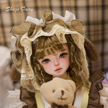 ShugaFairy Lynn F 1/4 BJD Lolita Doll - Poseable Bariy Body Full Set Yellow Fashion Dolls