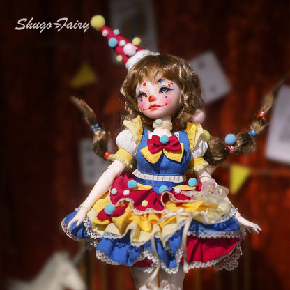 Circe C Momoko Handmade 1/6 BJD Doll Full Set - Circus Princess Resin Figure for Fairy Clown Acrobat - Shugafairy