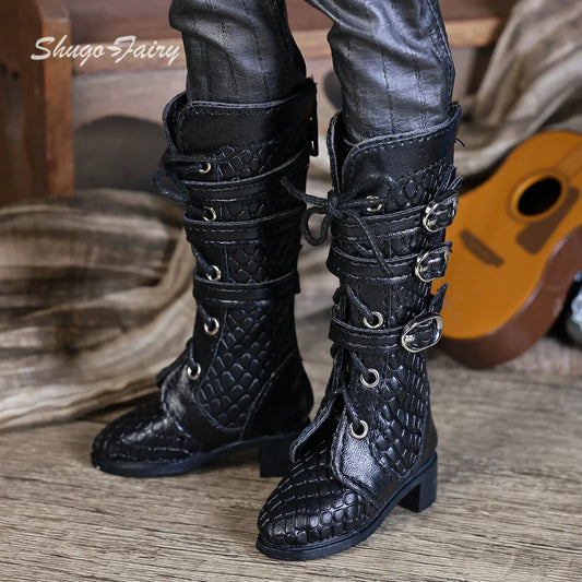 Bjd Shoes 1/4 Fits Bubo Bjd Body Fashion Leather High Leg Boots  WX4-374 Bjd Doll Accessories Shuga Fairy
